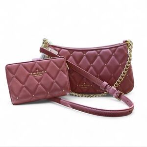 ♠️ NWT Kate Spade Carey Set Pomegranate Pink | Convertible Crossbody & Wallet